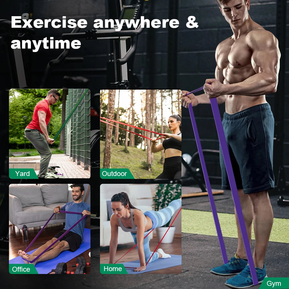 Ultimate Resistance Band Set – 5–120 lbs Home Workout Kit for Fitness, Yoga & Boxing Training