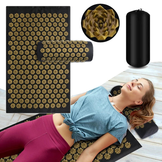 ZenRelief Acupressure Mat – Relaxation & Pain Relief. Acupressure Yoga Mat Kuznetsov Applicator Cushion Sensi Massage Body Needles With Spikes Pillow Foot Massager Fitness Pilates