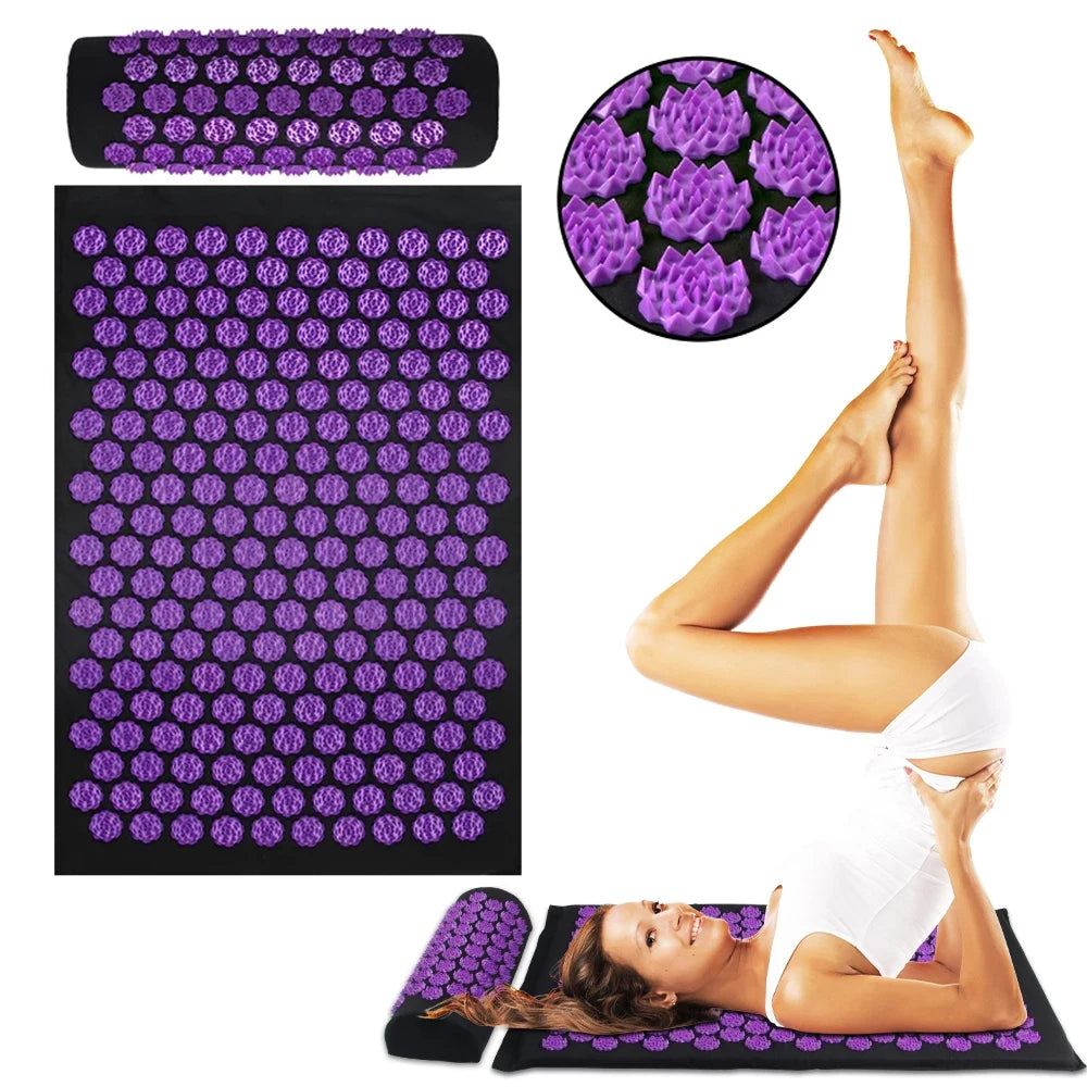 ZenRelief Acupressure Mat – Relaxation & Pain Relief. Acupressure Yoga Mat Kuznetsov Applicator Cushion Sensi Massage Body Needles With Spikes Pillow Foot Massager Fitness Pilates
